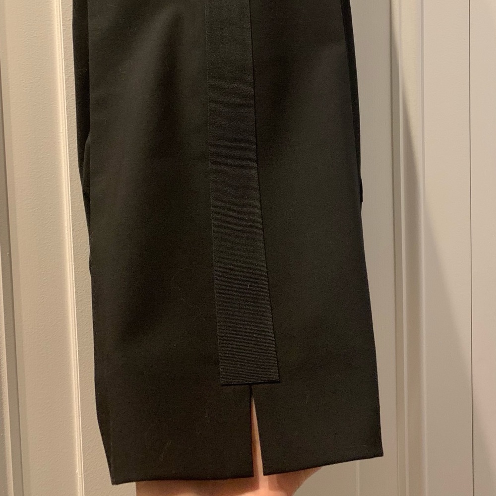 Elegant long slimming black trousers side slit Size 27